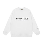 FEAR OF GOD FOG ESSENTIALS Letter Print Loose Crew Neck Sweatshirt Unisex