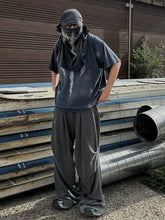 From the street, American retro street dance, washed and distressed, mud dyed, pinched pleated wide leg casual pants, loose paratrooper guard pants, men's