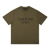 FEAR OF GOD ESSENTIALS American High‑Street Letter Print Loose Short Sleeve T‑Shirt