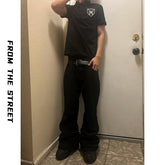 270g pearl cotton heavyweight black collar T-shirt from the street American polo shirt, slim fit and simple summer short sleeved shirt