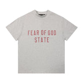 FEAR OF GOD ESSENTIALS American High‑Street Letter Print Loose Short Sleeve T‑Shirt