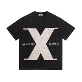 FEAR OF GOD FOG Main Line Collab Retro Unisex Street Print Short Sleeve Tee