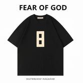 FEAR OF GOD FOG Main Line Season 8 Flocked Number 8 Unisex Loose Tee