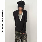 From THE STREET, a high elasticity slim knit base sweater with a pit stripe stand up collar sweater jacket for men from the street