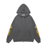 Fear of God FOG ESSENTIALS Foam Print Kirin Sleeve Zip‑Up Hoodie