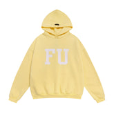 FEAR OF GOD FOG Main Line FU Logo Washed Fleece‑Lined Unisex Hoodie