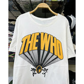 The Who Rock Band American Street Hip Hop Oversized Retro Short Sleeve Men's and Women's Heavy Cotton T-shirt