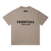FEAR OF GOD ESSENTIALS Front Back Letter Print Unisex Short Sleeve T‑Shirt
