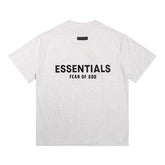FEAR OF GOD ESSENTIALS Front Back Letter Print Unisex Short Sleeve T‑Shirt