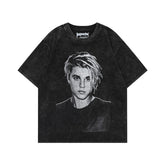 FEAR OF GOD ESSENTIALS Justin Bieber Purpose Tour Vintage Wash Portrait T‑Shirt