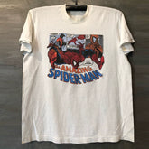 Spider Man cartoon anime collaboration, Spider Man, American street fashion, men's and women's hip-hop short sleeved T-shirt