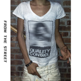 From THE STREET - Street Melancholy Light Asian Style Lightweight Fabric V-neck Printed Short sleeved T-shirt for Men and Women