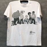 American fashion brand FOG street lazy style cartoon cartoon falling shoulder short sleeve men and women oversize casual versatile T-shirt