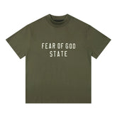 FEAR OF GOD ESSENTIALS American High‑Street Letter Print Loose Short Sleeve T‑Shirt