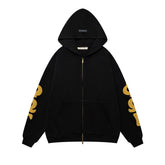 Fear of God FOG ESSENTIALS Foam Print Kirin Sleeve Zip‑Up Hoodie