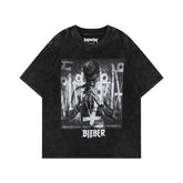 FEAR OF GOD ESSENTIALS Justin Bieber Purpose Tour Vintage Wash Graphic T‑Shirt