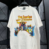 The Beatles music album short sleeved T-shirt vintage small collar American half sleeved male
