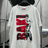 Itagaki Keisuke serialized manga Blade Teeth peripheral short sleeved T-shirt vintage vintage style small neckline pure cotton half sleeved trendy