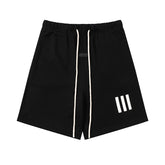 FEAR OF GOD FOG ESSENTIALS Silicone 3‑Stripes Unisex Loose 5‑Inch Sports Shorts