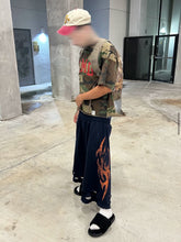 From THE STREET: Street vintage totem straight leg casual loose wide leg seven part sweatpants