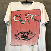 The Cure Healing Band Street Rock Vintage Retro Falling Shoulder Short Sleeve Trendy Heavy Texture T-shirt for Men