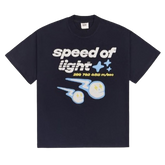 BROKEN PLANET MARKET 'SPEED OF LIGHT' TEE (MIDNIGHT BLACK)