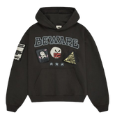 BROKEN PLANET MARKET 'BEWARE SKULLY' HOODIE (SOOT BLACK)