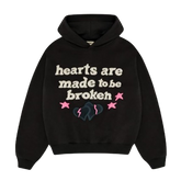 BROKEN PLANET MARKET 'HEARTS ARE MADE TO BE BROKEN' HOODIE (SOOT BLACK)