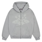 Broken Planet Zip Up Hoodie Gunmetal Grey