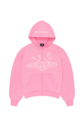 Broken Planet Market Candy Pink Zip Up Hoodie