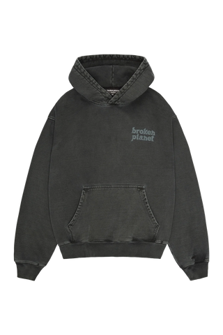 Broken Planet Basics Washed Soot Black Hoodie