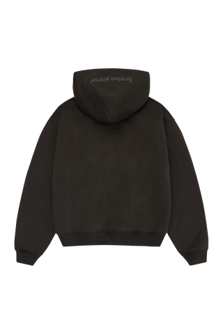 Broken Planet Market Soot Black Zip Up Hoodie