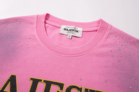 Majestik “Department” Cowboy Skeleton Rhinestone Tee