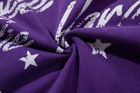 Majestik “Sound League & Sports” Special Edition Rhinestone Vintage Tee（Purple）