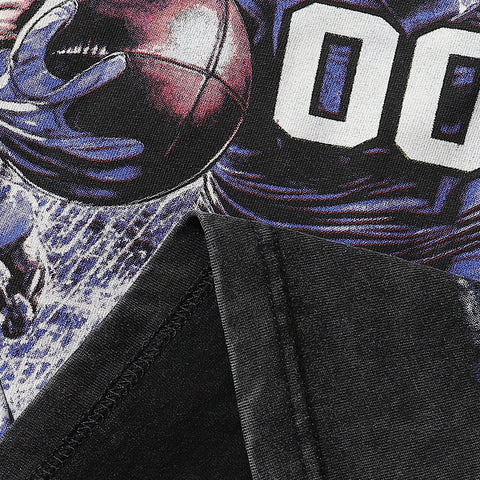 Majestik “Gridiron Lion” Football Rhinestone Vintage Tee