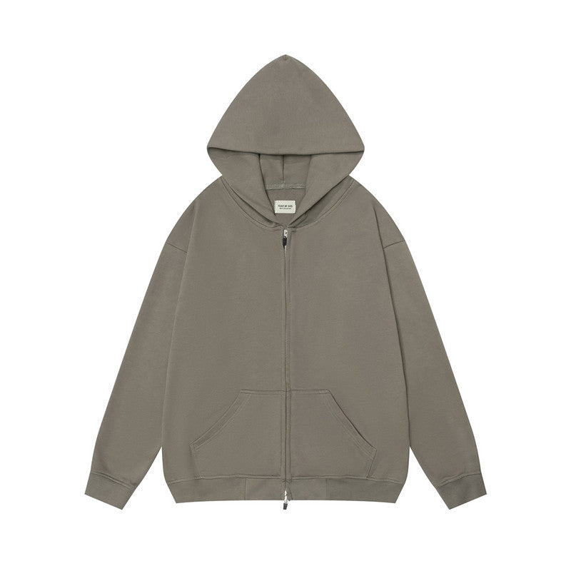 FEAR OF GOD FOG ESSENTIALS Solid Color Zip‑Up Hoodie Unisex