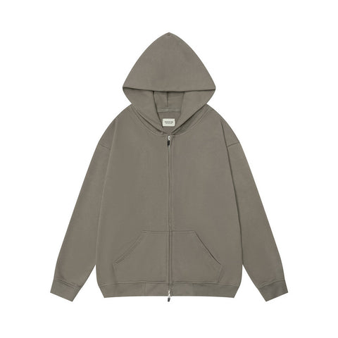 FEAR OF GOD FOG ESSENTIALS Solid Color Zip‑Up Hoodie Unisex