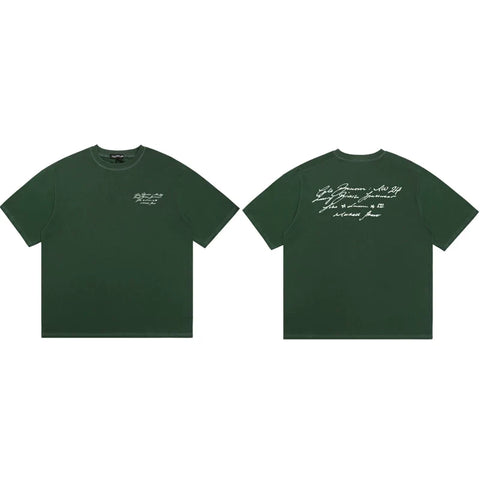 Cole Buxton Dark Green Script Signature Graphic T-Shirt