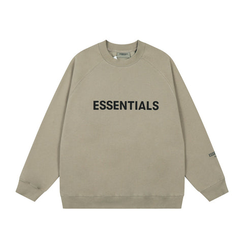 FEAR OF GOD FOG ESSENTIALS Letter Print Loose Crew Neck Sweatshirt Unisex