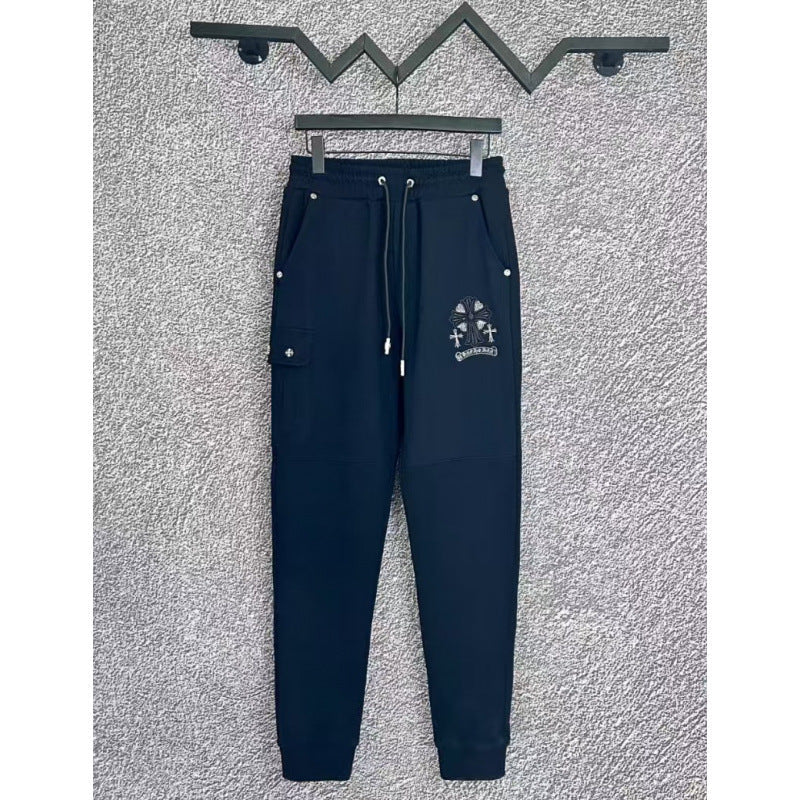 Chrome Hearts Pocket & Cross Emblem Lounge Pants (Navy Blue)