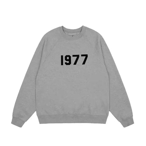 FEAR OF GOD FOG ESSENTIALS Flocked 1977 Loose Crew Neck Sweatshirt Unisex