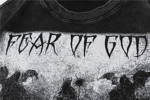 FEAR OF GOD ESSENTIALS Angel Scene Vintage Wash Graphic T‑Shirt