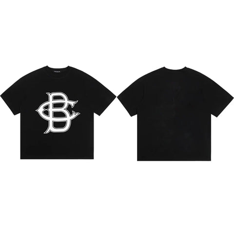 Cole Buxton Black Outline Interlocking CB Logo T-Shirt
