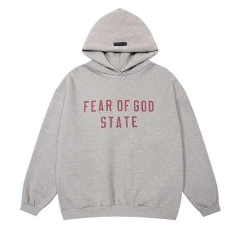 FEAR OF GOD FOG ESSENTIALS Fleece Lined Unisex Hoodie For Autumn Winter