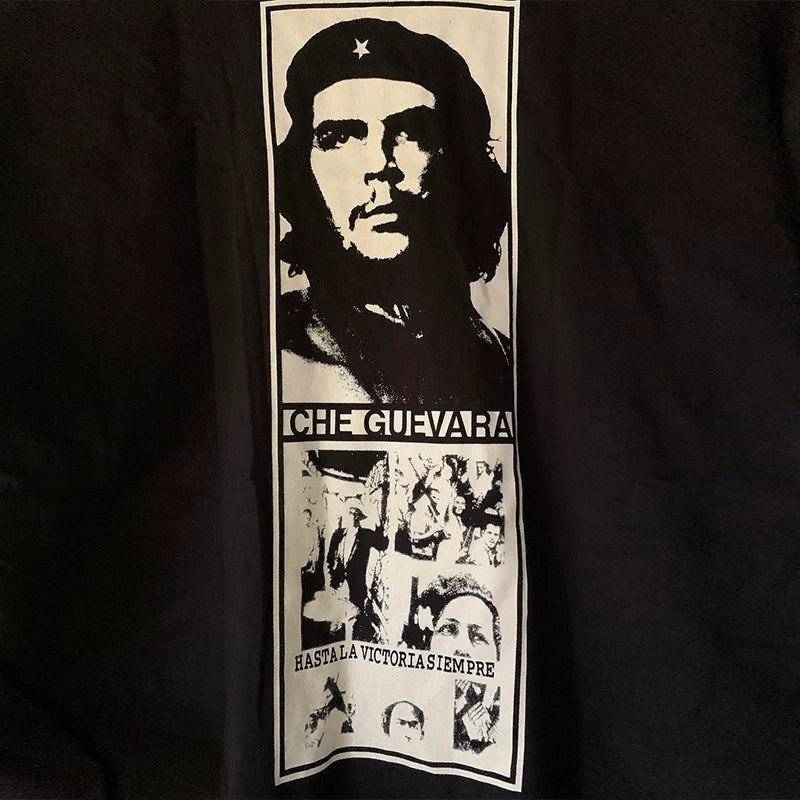 Che Guevara Heavy Cotton Short sleeved T-shirt Hiphop High Street Rascal Handsome American Retro Half Sleeve