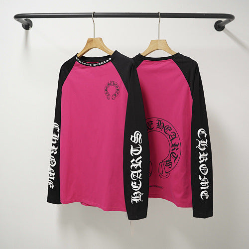 Chrome Hearts Raglan Gothic Script Long Sleeve (Magenta/Black)