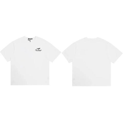 Cole Buxton White Racing Wing Emblem Logo T-Shirt