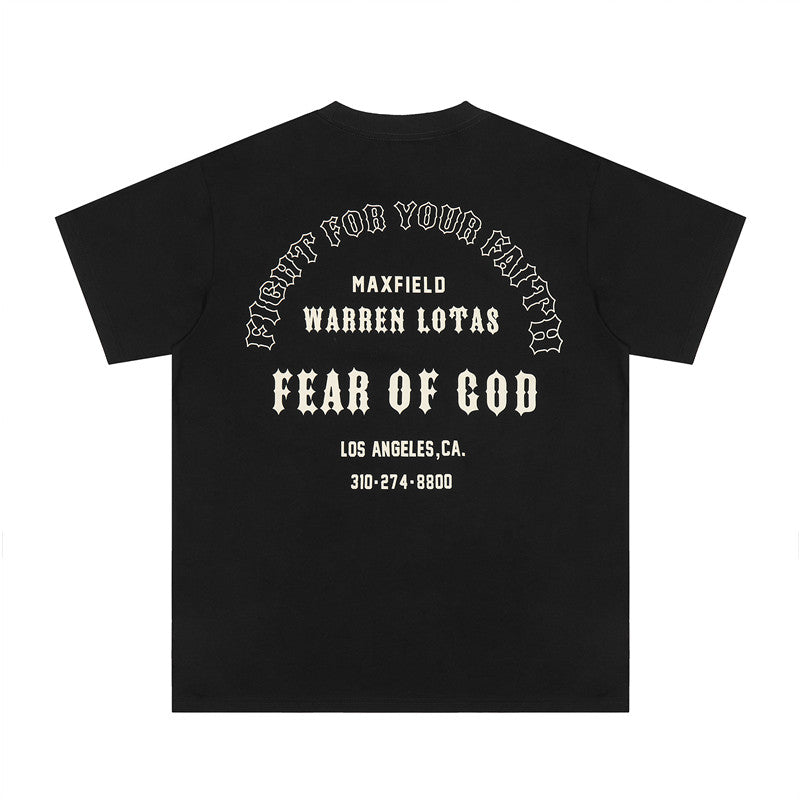 FEAR OF GOD ESSENTIALS Fight For Your Faith Back Print T‑Shirt