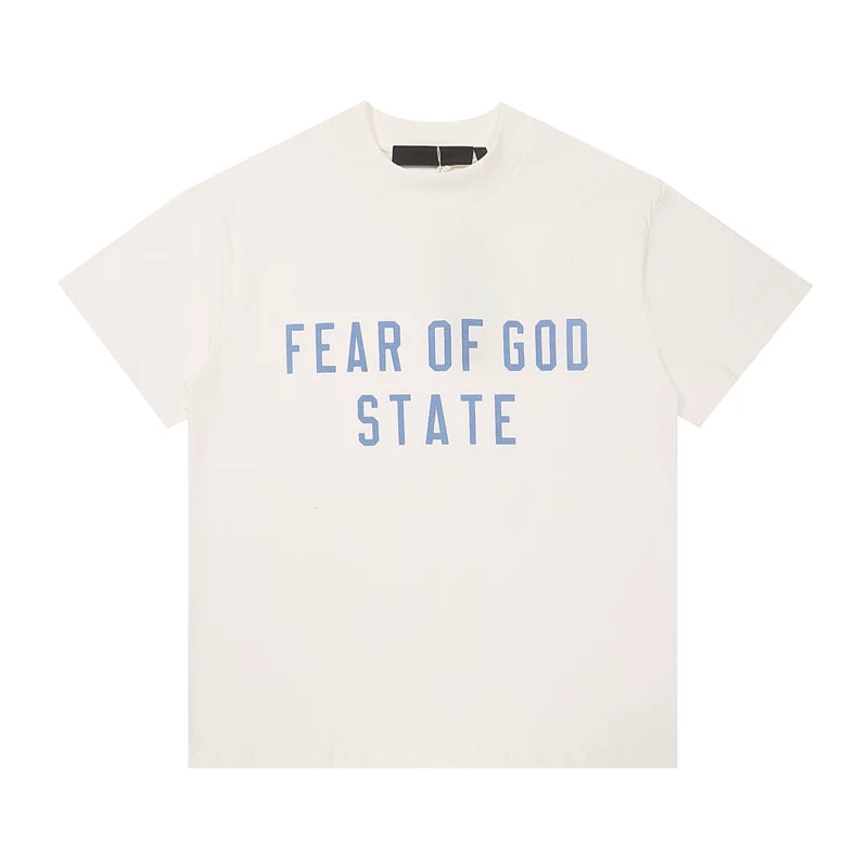 FEAR OF GOD ESSENTIALS American High‑Street Letter Print Loose Short Sleeve T‑Shirt