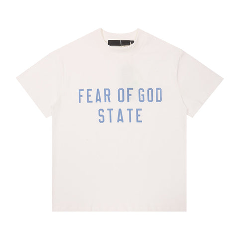 FEAR OF GOD ESSENTIALS American High‑Street Letter Print Loose Short Sleeve T‑Shirt